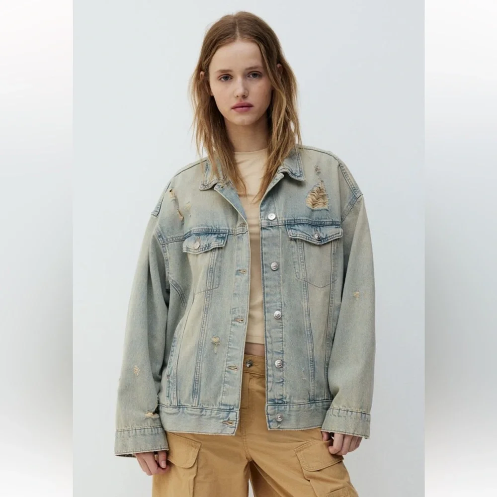 Distressed Denim Jacket - Picture 6 of 8